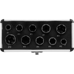 Yato YT-06031 Extracteur de vis et boulons 10 pièce(s) Ensemble extracteur de vis Noir