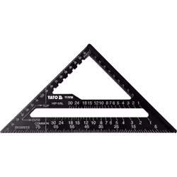 Yato YT-70786, Équerre rapide, Noir, Aluminium, cm, pouce, mm, 18 cm