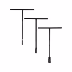 Yato YT-15791, Ensemble de clés à douille, 3 pièce(s), Noir, En forme de T, Sulfate de chondroïtine, 20 cm
