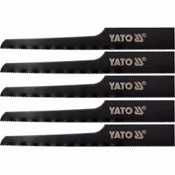 Yato YT-09958, Lames de scie sauteuse, Métal, Plastique, Bois, Acier rapide, Noir, 5 pièce(s)