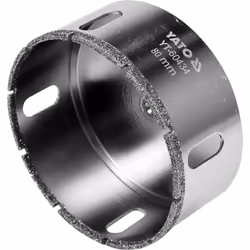 Yato YT-60434, Perceuse, Mèche de perçage au diamant, 8 cm, Vitrocéramique, pierre, Acier au carbone, Tige cylindrique