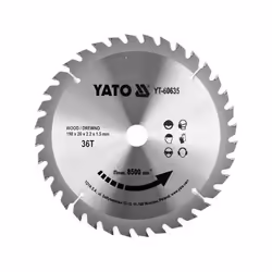 Yato YT-60635, Plastique, Bois, 19 cm, 2 cm, Pointe au carbure de tungstène (TCC), 8500 tr/min, Yato