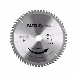 Yato YT-60636, Plastique, Bois, 19 cm, 2 cm, Pointe au carbure de tungstène (TCC), 8500 tr/min, Yato