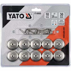 Lot de 10 crochets en tôle d'acier, conçus pour suspendre petits outils, accessoires, etc. aux murs ou aux armoires à outils. ...