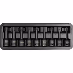 Yato YT-10681, Ensemble de douilles, 1/2", 9 tête(s), Acier au chrome-molybdène, Boîte