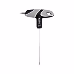 Yato YT-05603, Clé torx en L, T10, Gris, Argent, Acier, Polypropylène (PP), Caoutchouc thermoplastique (TPR), 10 cm