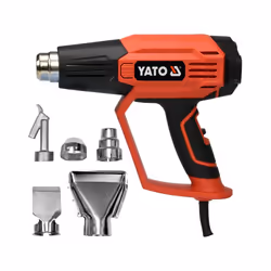 Yato YT-82296 pistolet thermique Pistolet d’air chaud 500 l/min 650 °C 1600 W Noir, Orange
