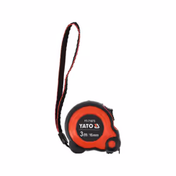 Yato YT-71075 mètre à ruban 3 m Acrylonitrile-Butadiène-Styrène (ABS), Nylon, Caoutchouc, Acier Noir, Rouge