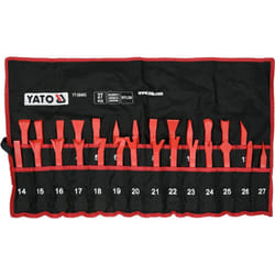 Yato YT-08443 outil de réparation de carrosserie de véhicule Outil de décollement des tissus d'ameublement Rouge 27 pièce(s)