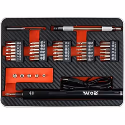 Yato YT-27930, Tournevis électrique, Poignée droite, Noir, 45,6 dB, Batterie, 3,6 V