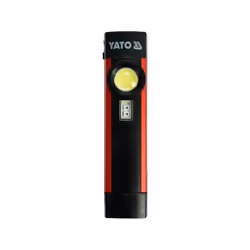 Yato YT-08580, 5 W, LED, IP54, 2000 mAh, Noir, Rouge, Lampe de travail portative