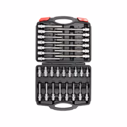 Yato YT-77540, Ensemble de douilles, 1/2", Métrique, 30 tête(s), 5,6,7,8,10,11,12,13,14,17,19 mm, Sulfate de chondroïtine