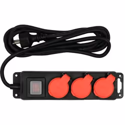 Yato YT-81240, 3 m, Intérieur & extérieur, Type E, Type EF (CEE 7/7), IP44, Résistant aux produits chimiques, Résistant à ...