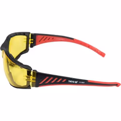 Yato YT-73621 lunette de sécurité Lunettes de sécurité EVA (Acétate de vinyle d'éthylène), Polypropylène (PP) Noir, Jaune