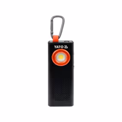 Yato YT-08557, 5,9 W, LED, IP54, 2000 mAh, Noir, Rouge, Lampe de travail portative