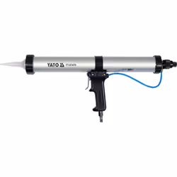 Yato YT-67470, Pistolet à calfeutrer pneumatique, Noir, Argent, Aluminium, Aluminium, 600 ml, 380 mm