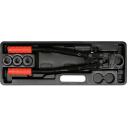 YATO Pince à sertir professionnelle pour tubes 4 pièces, pour tubes composites PE RT PEX Al PEX PEX-AI-PEX Aluminium, 16-26 mm, forme en U, ali