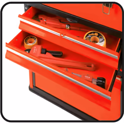 Yato YT-09107 boite à outils Boîte à outils Métal Noir, Rouge