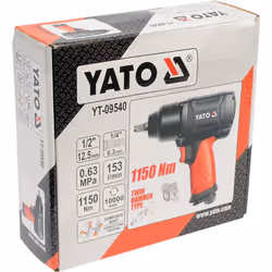 Yato YT-09540 clé pneumatique 1/2" 10000 tr/min 1150 N·m Noir, Rouge