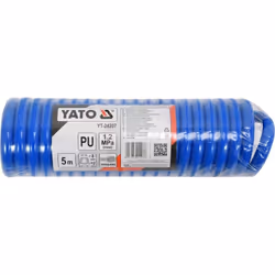 YATO Tuyau d'air en spirale PU 5 m Bleu