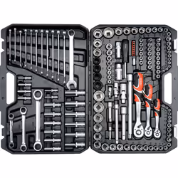 Yato YT-38811, Ensemble de clés à douille, 150 pièce(s), Chrome, Sulfate de chondroïtine, 12 kg, 20,21,22,24 mm