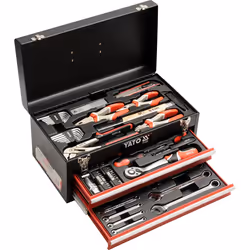 Kit d'outils avec boîte en métal et tiroirs Yato YT-38951 80 unités