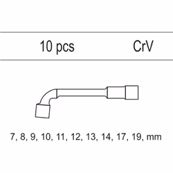 Yato YT-55456 Clé à cliquet Ensemble de clés à douille 10 pièce(s)