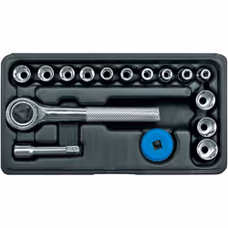 TOYA 58160, 1/4", 16 pièce(s)