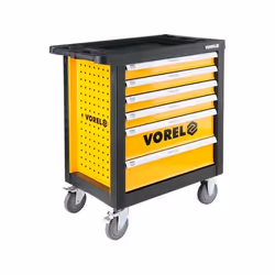 VOREL 58540, Acier inoxydable, Orange, Tiroirs télescopiques sur roulements à billes, 150 kg, 45 kg, 25 kg