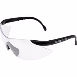 Yato YT-73761, Lunettes de sécurité, unisexe, Noir, Transparent, Nylon, Polycarbonate