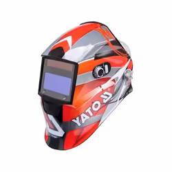 Yato YT-73921, Welding helmet with auto-darkening filter, Noir, Rouge, Argent, Polycarbonate (PC), 9-13, 0,1 - 1 ms, EN 175:1 ...