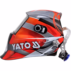 Yato YT-73921 masque et casque de soudage Welding helmet with auto-darkening filter Noir, Rouge, Argent