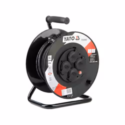 Yato YT-81053, Noir, Polyvinyl chloride (PVC), 4 sortie(s) CA, Type E, Type E, Droit