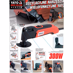 Yato YT-82220 outil multi-fonctions oscillant Noir, Rouge 300 W 22000 OPM - Vue supplémentaire 8