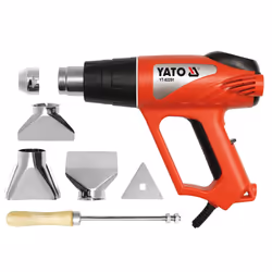 Yato YT-82291 pistolet thermique Pistolet d’air chaud 500 l/min 550 °C 2000 W Noir, Rouge