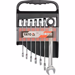 Yato YT-0208, 10,12,13,14,15,17,19 mm, Chrome, Sulfate de chondroïtine, Chrome, Brillant, 5°