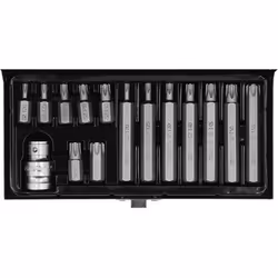 Yato YT-0411, 14 pièce(s), Torx, T20, T25, T30, T40, T45, T50, T55, 9.5 mm, Acier, 25,4 / 2 mm (1 / 2")