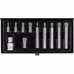 Yato YT-0415, 10 pièce(s), Bride à 12 cannelures, M10, M12, M5, M6, M8, Acier, 25,4 / 2 mm (1 / 2")