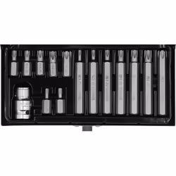 Yato YT-0417, 14 pièce(s), Torx, T20, T25, T30, T40, T45, T50, T55, 9.5 mm, Acier, 25,4 / 2 mm (1 / 2")