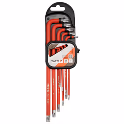 Yato YT-0563, Clé torx en L, T10, T15, T20, T25, T27, T30, T40, T45, T50, Rouge, 9 pièce(s)