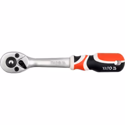 Yato Klucz grzechotka 1/4 wygity YT-0730, Clé à pipe, 1 pièce(s), Argent, Chrome, Acier, Manche de clé, 1 pièce(s)