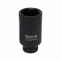 Yato YT-1050, Ensemble de douilles à choc, Noir, 1/2", Métrique, 30 mm, Chrome-molybdène