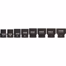 Yato YT-1115, Ensemble de douilles à choc, Noir, 1 tête(s), 3/4", Chrome-molybdène