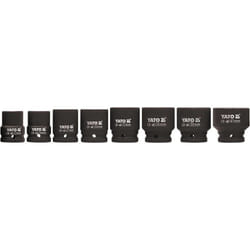 Yato YT-1115 Douille à choc Ensemble de douilles à choc Noir