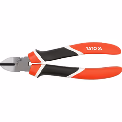 Yato YT-1947, Pinces coupantes diagonales, Polypropylène (PP), Caoutchouc thermoplastique (TPR), Noir, Rouge, Blanc, 160 mm