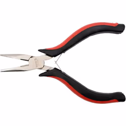 Yato YT-2083, Pince à long bec, Acier au carbone, Polypropylène (PP), Caoutchouc thermoplastique (TPR), Noir, Rouge, 115 mm