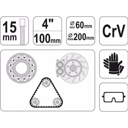Yato YT-2512 Extracteur de poulie
