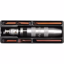 Yato YT-2801, Visseuse à percussion, Poignée droite, Chrome, 195 mm, 6 pièce(s), Plat, Phillips
