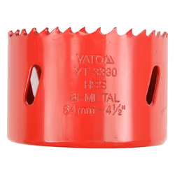 Yato YT-3322, Unique, Perceuse, Aluminium, Fonte, Plastique, Acier inoxydable, Bois, Rouge, Bimétal, Acier rapide, 4-6