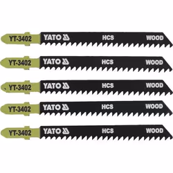 Yato YT-3402, Lames de scie sauteuse, Panneau aggloméré, Fibre de bois, Contre-plaqué, Bois tendre, Bois, Acier fin au carbon ...